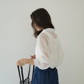striped Tencel Top