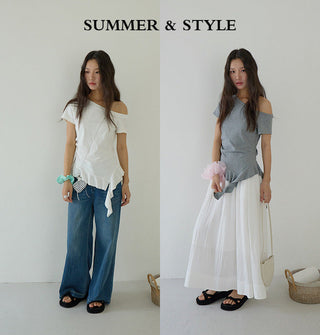 irregular off-shoulder