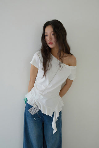 irregular off-shoulder