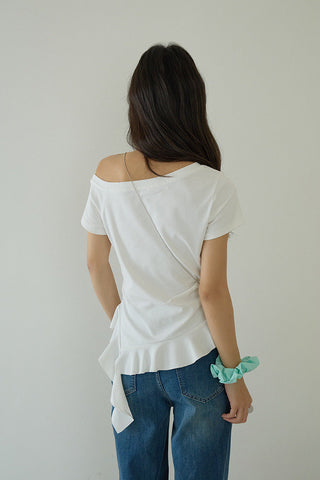 irregular off-shoulder