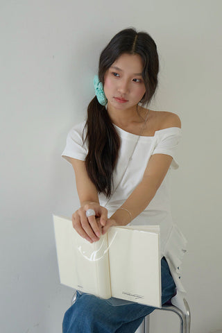 irregular off-shoulder