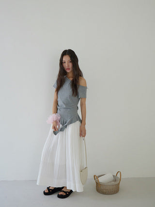 irregular off-shoulder