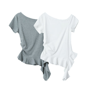 irregular off-shoulder