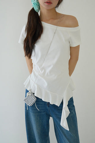 irregular off-shoulder