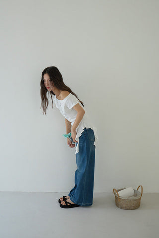 irregular off-shoulder