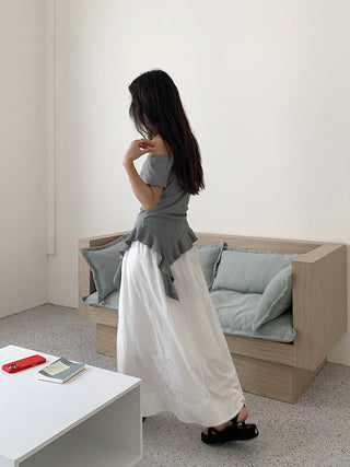 irregular off-shoulder