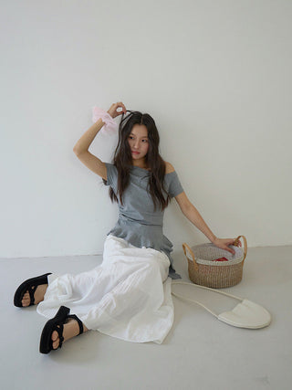 irregular off-shoulder