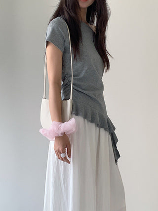 irregular off-shoulder