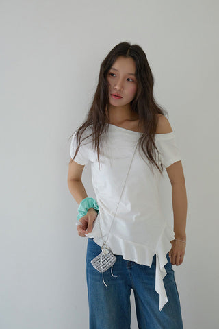 irregular off-shoulder