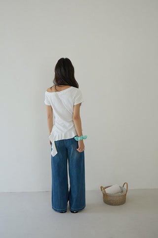 irregular off-shoulder