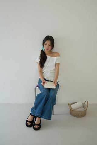 irregular off-shoulder