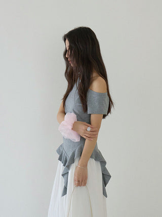 irregular off-shoulder