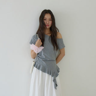 irregular off-shoulder