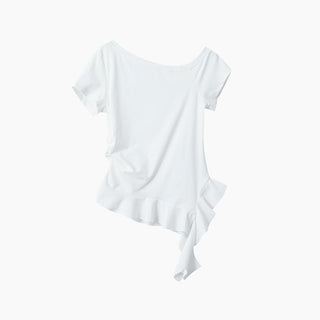 irregular off-shoulder