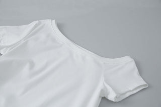irregular off-shoulder