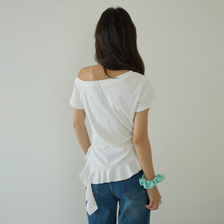 irregular off-shoulder
