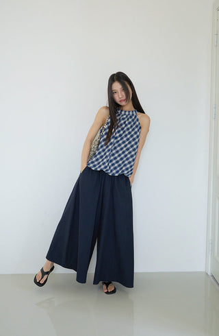 plaid puffy Top