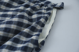 plaid puffy Top