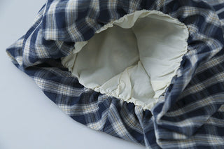 plaid puffy Top