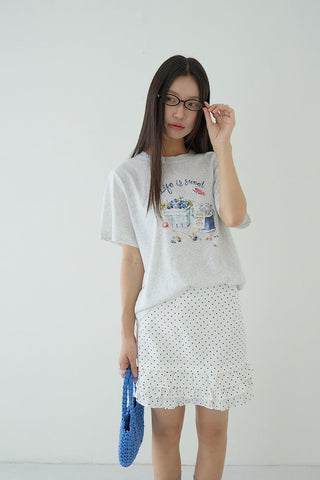 blueberry print Top