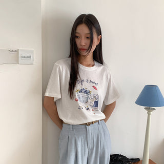 blueberry print Top
