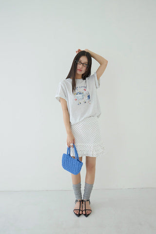 blueberry print Top
