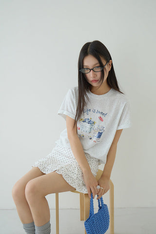 blueberry print Top