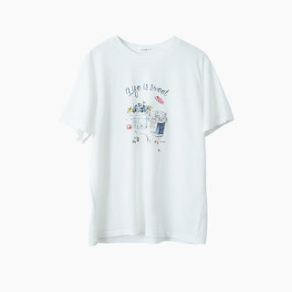 blueberry print Top