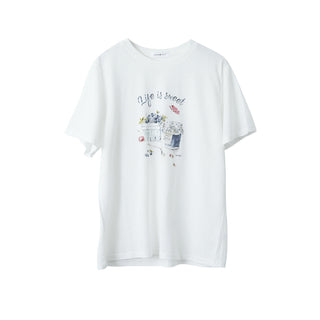 blueberry print Top