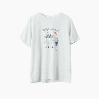 blueberry print Top