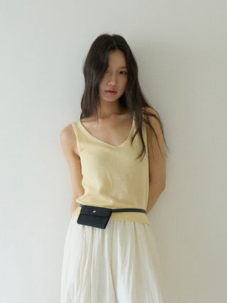 linen sleeveless Top