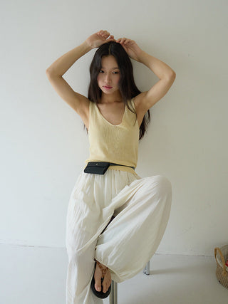 linen sleeveless Top
