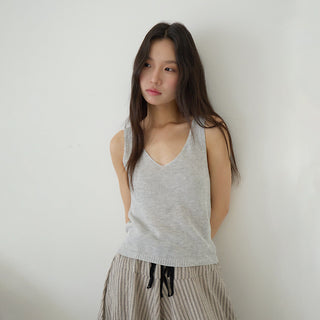 linen sleeveless Top