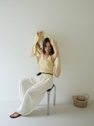 linen sleeveless Top