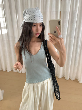 linen sleeveless Top