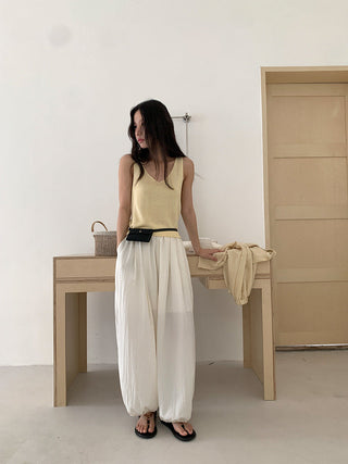 linen sleeveless Top