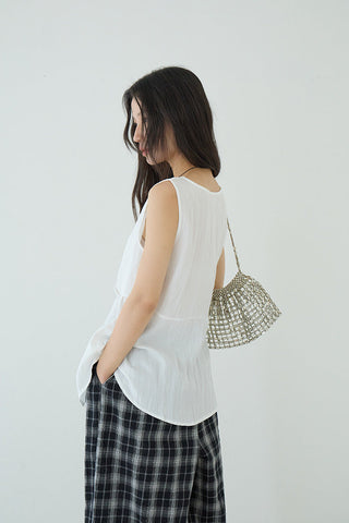 plaid wide pants
