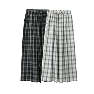 plaid wide pants
