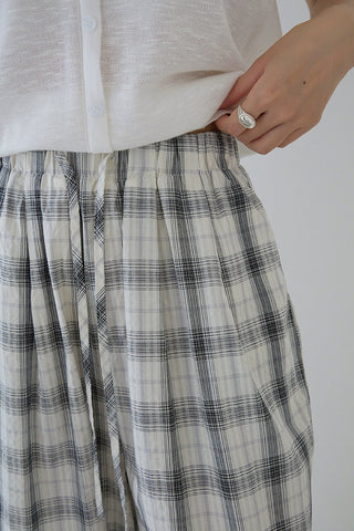 plaid wide pants