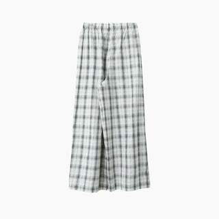 plaid wide pants