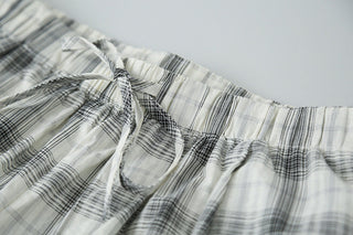 plaid wide pants