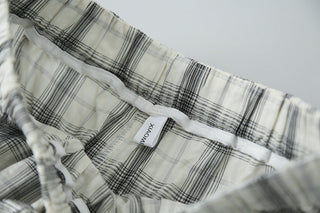 plaid wide pants