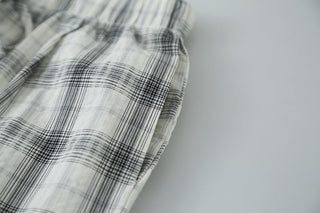 plaid wide pants