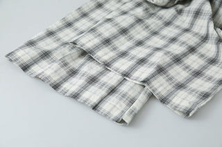 plaid wide pants
