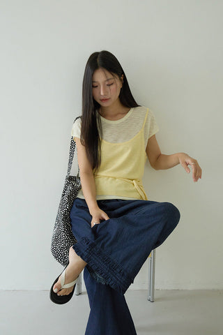 contrast sweater