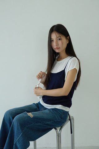 contrast sweater