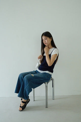contrast sweater