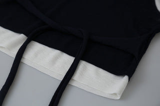 contrast sweater