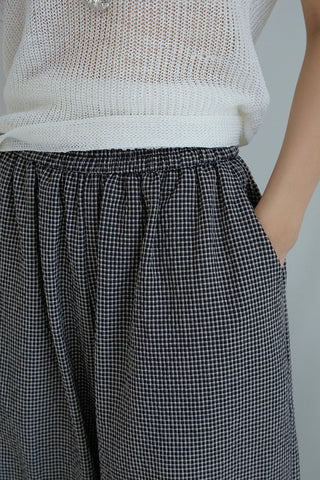 linen lace-up top