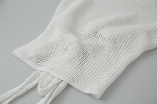 linen lace-up top